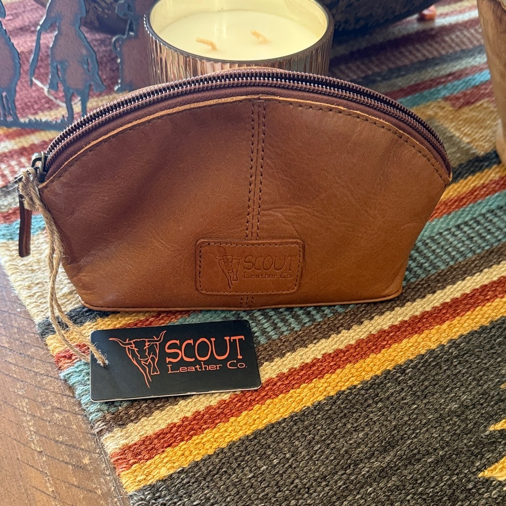 Brown zip bag
